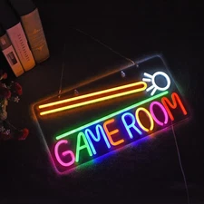 Game Room Billiards Neon Sign LED Dimmable Game Zone Room Beer Bar Man Cave A...