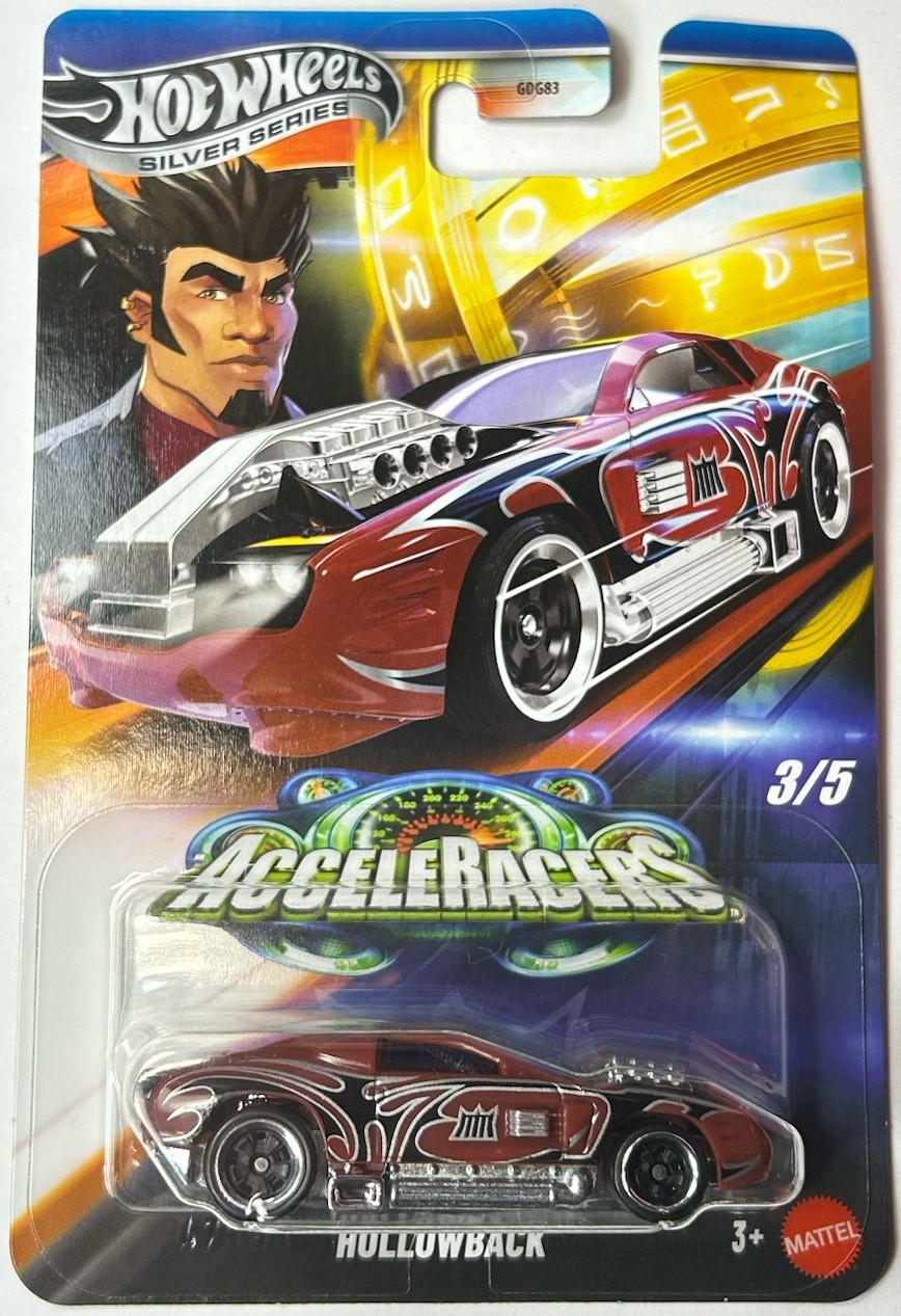 2025 Hot Wheels Silver Series AcceleRacers 3/5 HOLLOWBACK Brown w/Black RS5 Sp