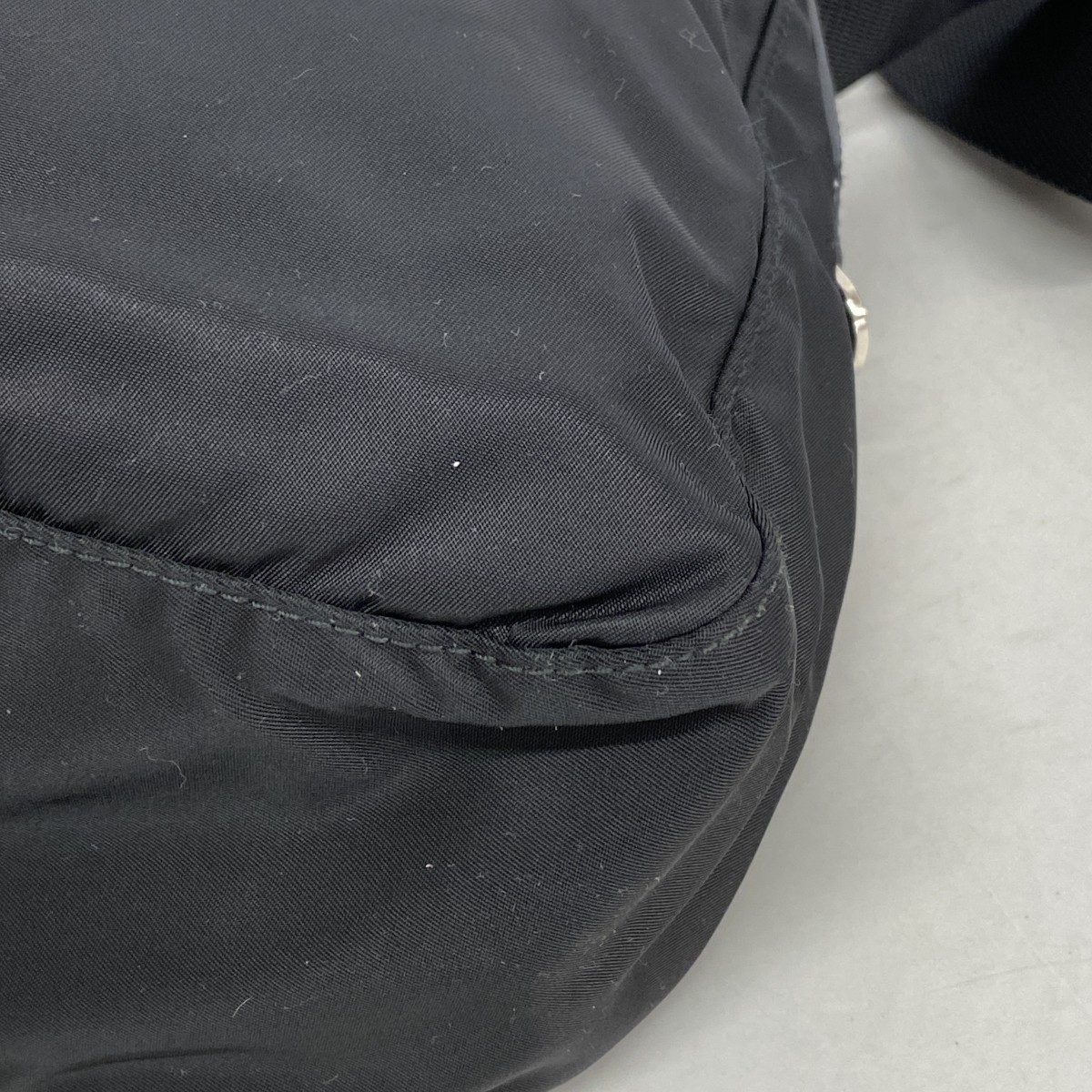 Auth [6ba1391-k] PRADA Shoulder Bag Test Nylon Black Silver metal fitting [P... thumbnail 6