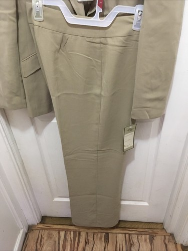 VTG! Tally Taylor 2 Pc Set Khaki Jacket/Pants Suit Set sz 10 NWT! - Picture 2 of 6