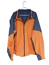 North End Sport Men's Full Zip Orange Nylon Jacket 3XL #1429