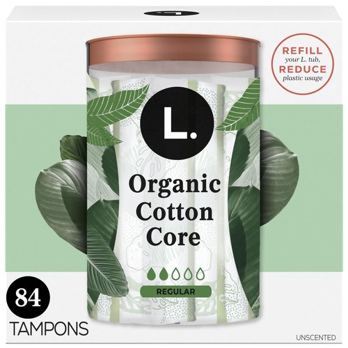Organic Cotton Tampons Regular Absorbency 42 Count x 2 Pack (84 Total) - 第 1/9 張圖片