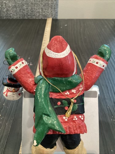 House of Hatten Child in Sweater With Snowman Ornament Figurine 6 Inch 1993 - Picture 6 of 8