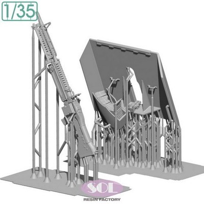 SOL RESIN FACTORY MM931 , M60 MG w/ Gun Shield, for M113 APC , 3D PRINTED , 1/35