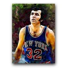 Jerry Lucas #3 Art Card Limited 30/50 Edward Vela Signed (New York Knicks)