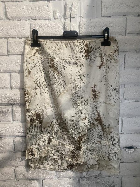 Women Roberta Scarpa Skirt Beige Silk 36 / S / 44