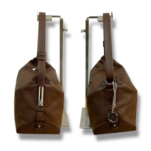 Montblanc Star Charm Shoulder Bag Leather Brown Silver Color From Japan - Foto 21 di 24
