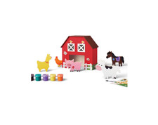 Mondo Llama Art and Craft Kit Paint Your Own Wood Barn and Farm Animals