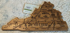 Destination Virginia State Shaped Laser Etched Serving and Cutting Board — photo 6