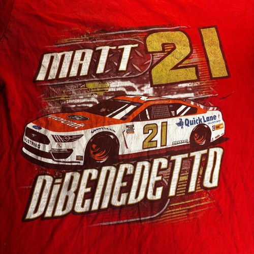 Camiseta de carreras Matt DiBenedetto #21 NASCAR Wood Brothers roja para hombre mediana - Imagen 3 de 13