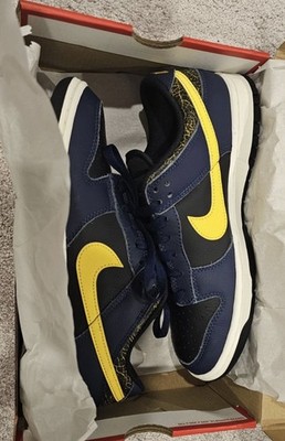 Nike Dunk Low Retro Vintage Michigan Navy Black Tour Yellow FZ4014-010 Size 9