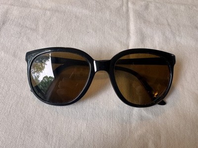 Vintage 80s Vuarnet Cat Eye Sunglasses   Blk PX2000 Brown Mineral Glass   France