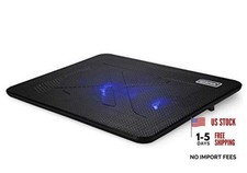 Laptop Cooling Pad, Portable Slim Quiet Laptop Notebook Blue Light -2 fans