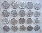 Lot of 20 ($2 FV) Roosevelt Silver Dimes 90% Junk Silver Fractional Silver
