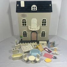 Classic World Wooden Dollhouse + Furniture