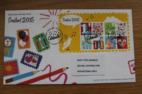GB - 2015 Smilers Miniature Sheet FDC Tallents Cancel Free UK P&P