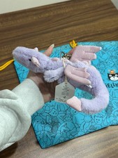 Jellycat Purple Dragon Bag Charm Plush Keychain Cute Gift Toy NWT With Dust Bag