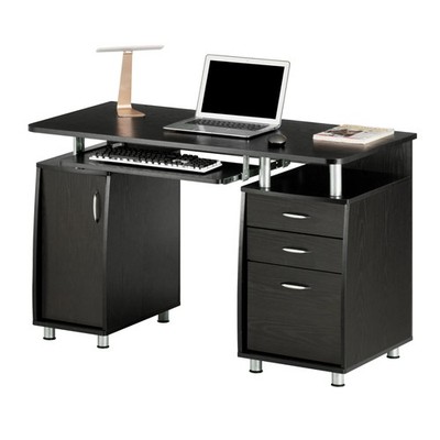 Techni Mobili 47.25'' Ergonomic Computer Writing Desk with One Size, Espresso
