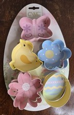 CWC COOK WITH COLORS 5 PIECE SPRING/EASTER METAL COOKIE CUTTERS NIP