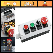 22mm Control Station Box Set - Momentary Push Button Switches, Rotary Switch E