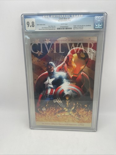 Civil War #1 Aspen Comics Exclusive Variant Michael Turner CGC 9.8