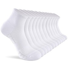 Ankle Running Socks Womens, 6/12 Pairs Cushioned Athletic Sport Quarter Socks...