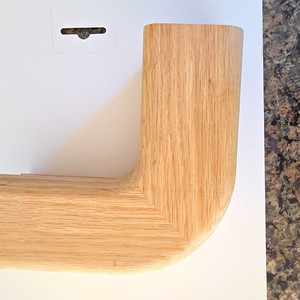 Wood Stair Handrail Elbow/Turn Corner Section, Natural Light Wood Tone