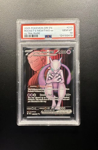 Team Rocket's Mewtwo ex 213/182 Sv10: Destined Rivals Holo PSA 10