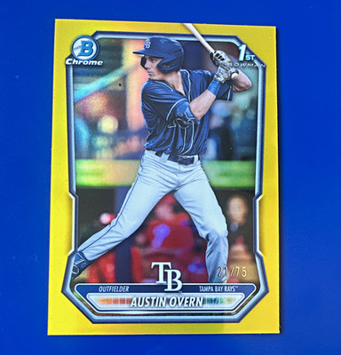 2026 Bowman Chrome 1st Austin Overn Rays BCP-237 True Yellow  #/75 