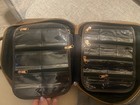 Bronze Quilted Travel Jewelry Organizer, Faux Leather, Zippered, Lined — photo 5