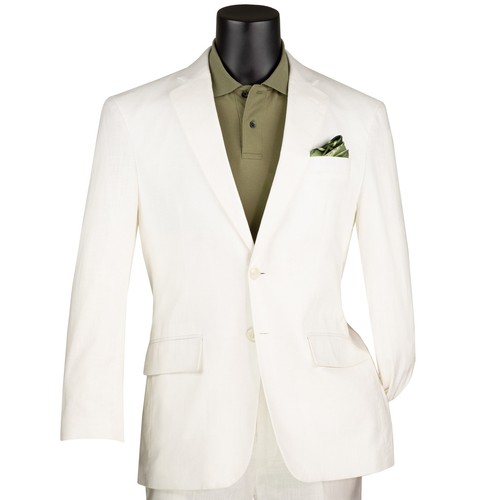 VINCI Herren Leinen 2-Knopf Modern Fit Sommer Anzug - 38S-56L, 2 Farben - NEU - Bild 3 von 9