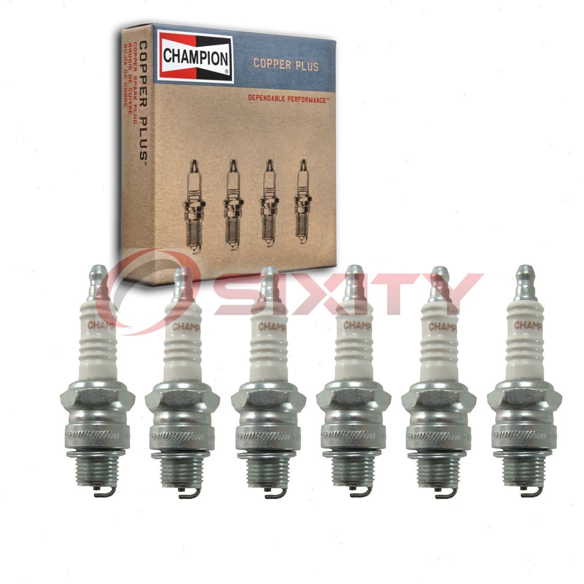 6 pc Champion Copper Plus Spark Plugs for 1935 Plymouth Model PJ Ignition tx