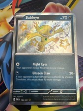 Sableye 184/091 SV: Paldean Fates Holo Pokémon on eBay