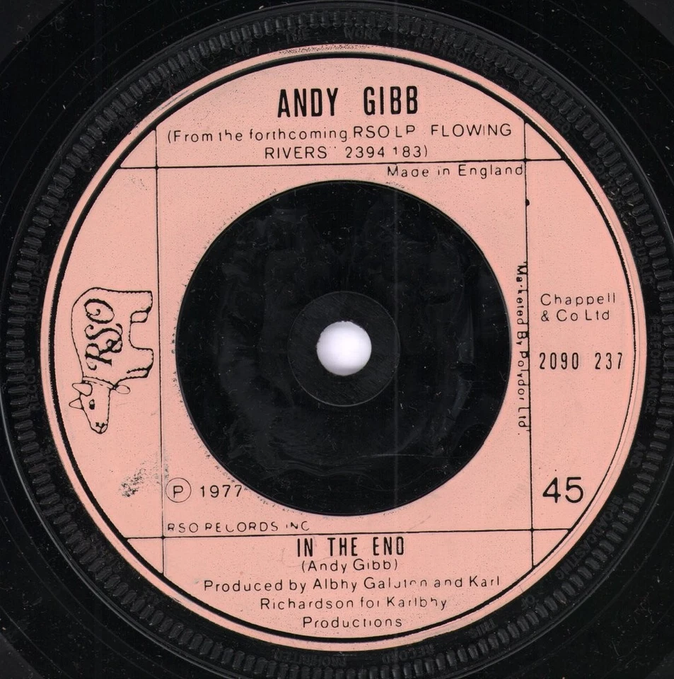 Andy Gibb Je Veux Juste Être Ton Tout 7" Vinyle UK Rso 1977 - En Générique - Photo 2/2