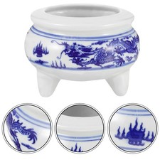 Censer Ceramic Incense Stick Burner Dragon Pattern Three-legged Incense Burner