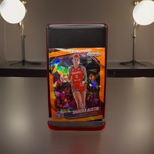 Shakira Austin 2025 Panini Prizm WNBA Orange Cracked Ice #81 Washington Mystics