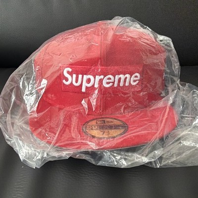 Supreme Champions Box Logo New Era Hat Fitted 7 1/2SS21 New RED