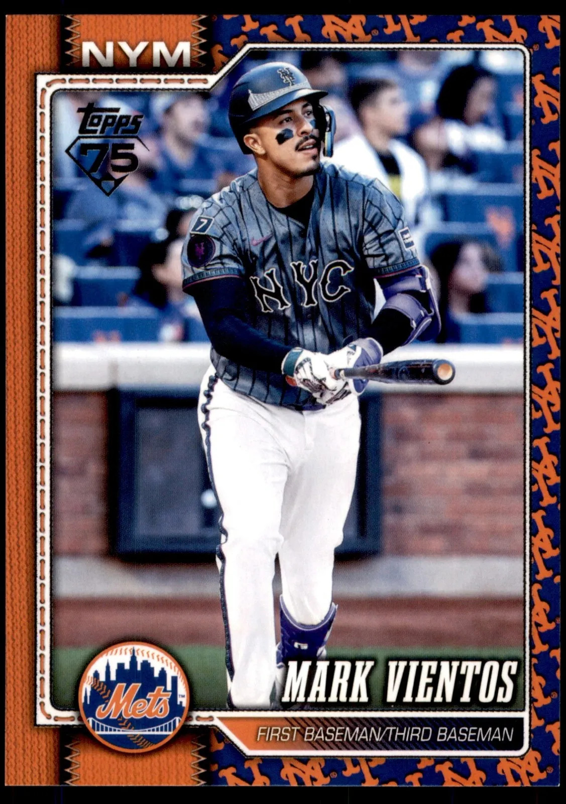 2026 Topps Series 2 Mark Vientos #646 Team Color Border Variation Mets