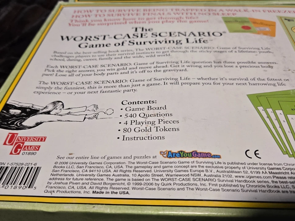 The Worst Case Scenario: Game of Surviving Life Juego de Mesa 100% COMPLETO Foto 2 de 4