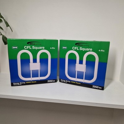Bell Lighting CFL Square 4 Pin 28W Glühbirne Energiesparend 10.000 Stunden 2050LM