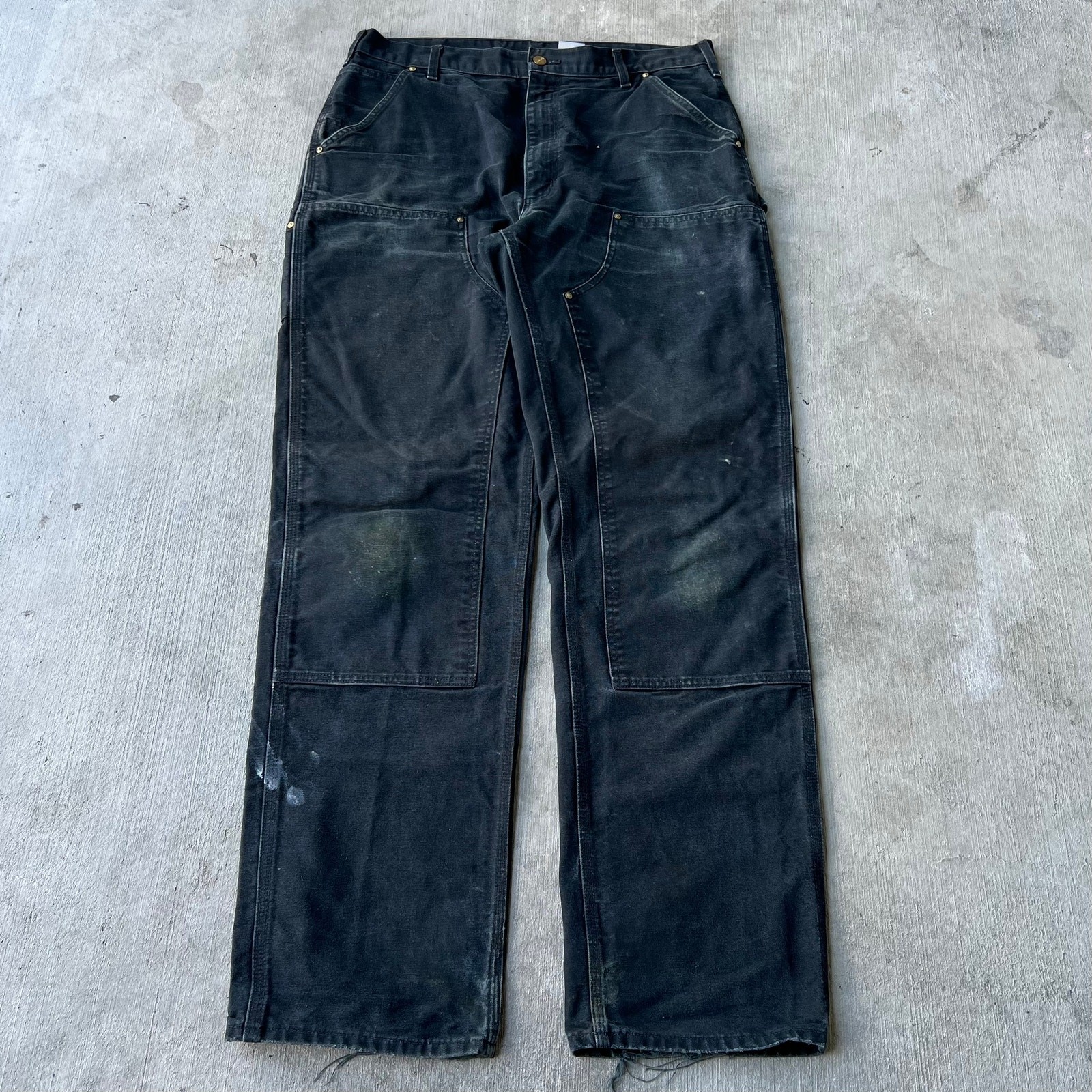 Vintage Carhartt Black Y2K Double Knee Carpenter Work Pants