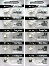 10 PCS ENERGIZER 317 WATCH BATTERIES SR516SW SR516W