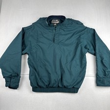 Zero Restriction Green Black Houndstooth Golf Windbreaker Pullover L Gore-Tex