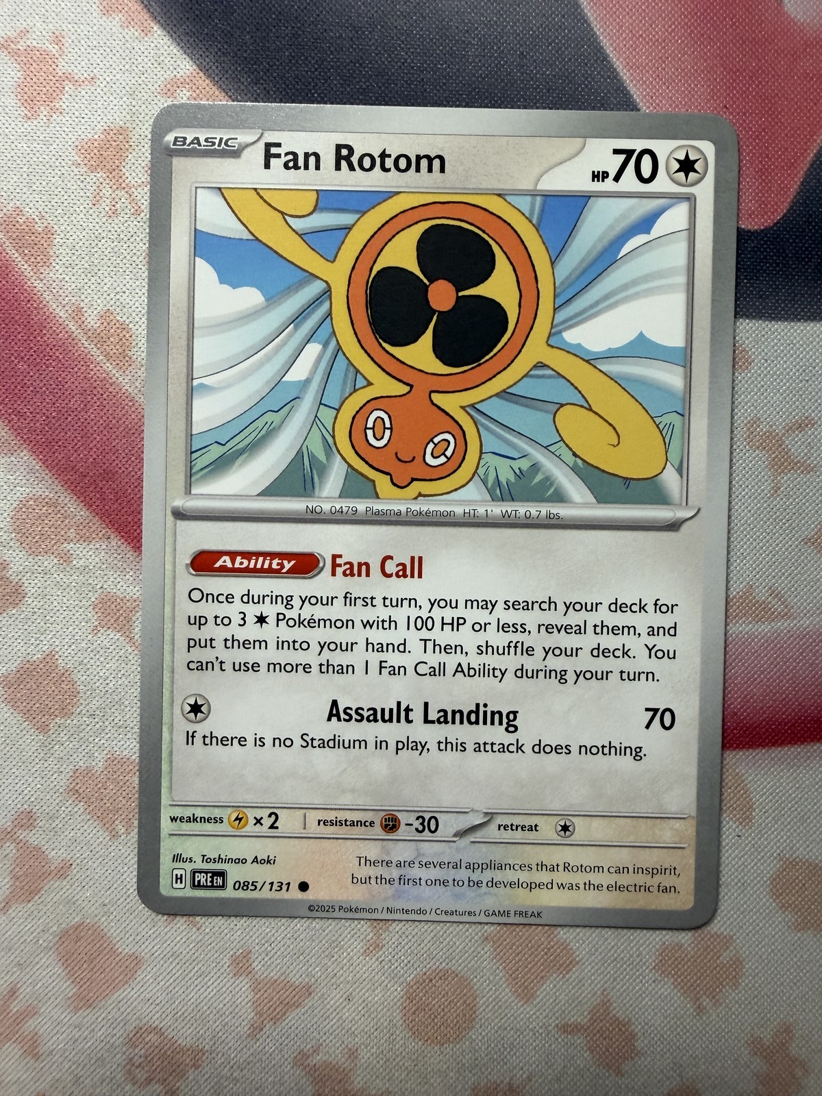 Fan Rotom Common SV: Prismatic Evolutions 085/131 NM English Pokemon Card