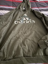Men?s Adidas 2x Green Camo Sweatshirt With Hood
