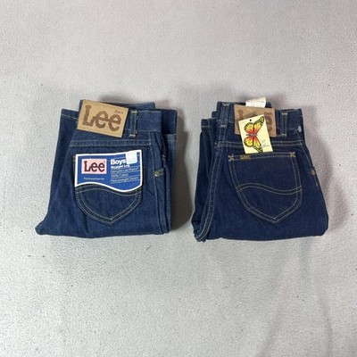 Vintage Lee Riders Jeans Youth 10 Slim Blue Lot Of 2 Bundle Denim
