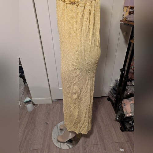 Shinestar Yellow Full Piece Long Romper Size Large Cap Sleeve - Picture 7 of 14
