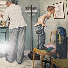 Norman Rockwell At the Doctor’s Office Poster 1958 Saturday Evening Post