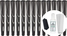 JumboMax Tour Series Golf Grips Black  Silver "Small"  1/4 - SET OF 13 w/ Kit