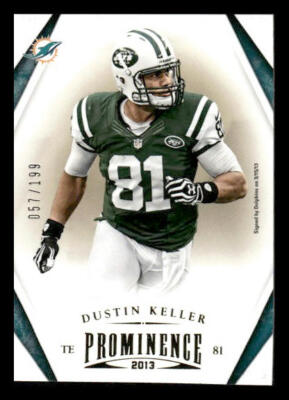 2013 Panini Prominence #54 Dustin Keller /199 Gold Miami Dolphins